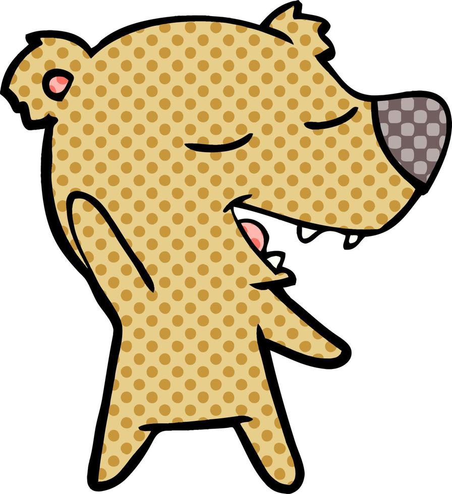personnage d'ours de dessin animé vecteur