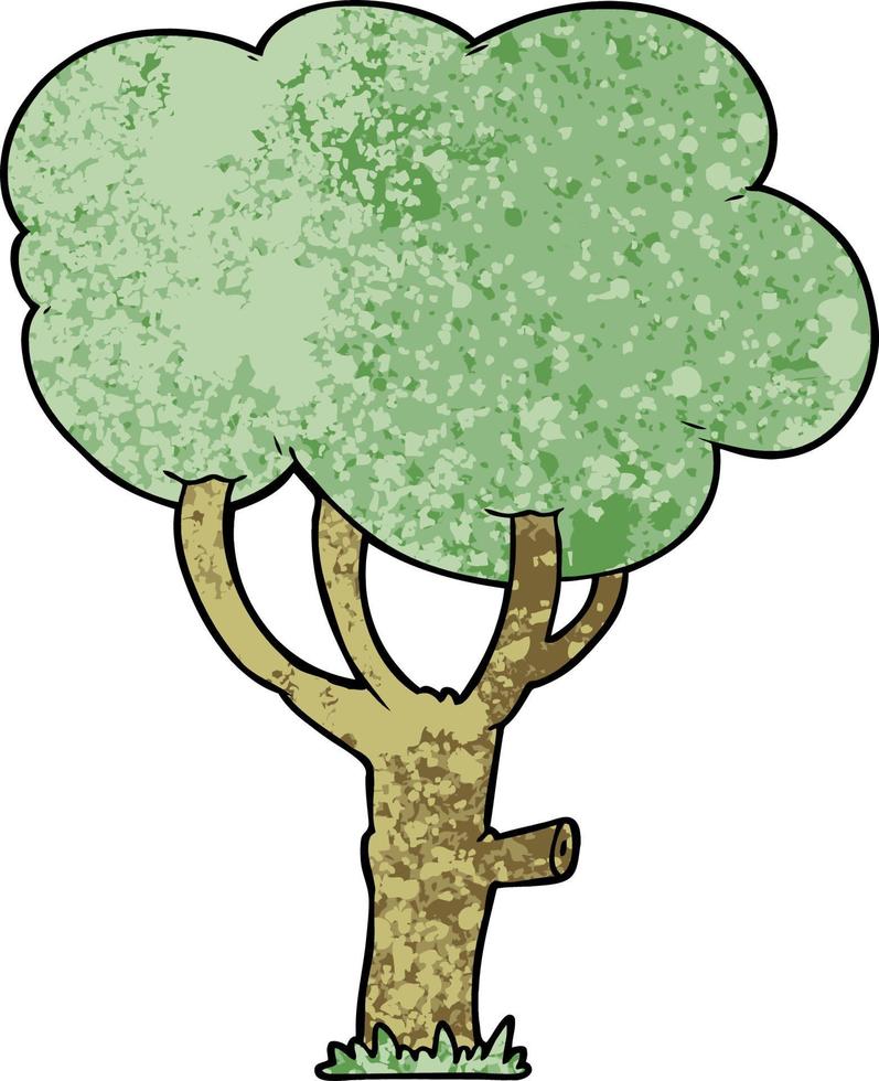 dessin animé arbre vert vecteur