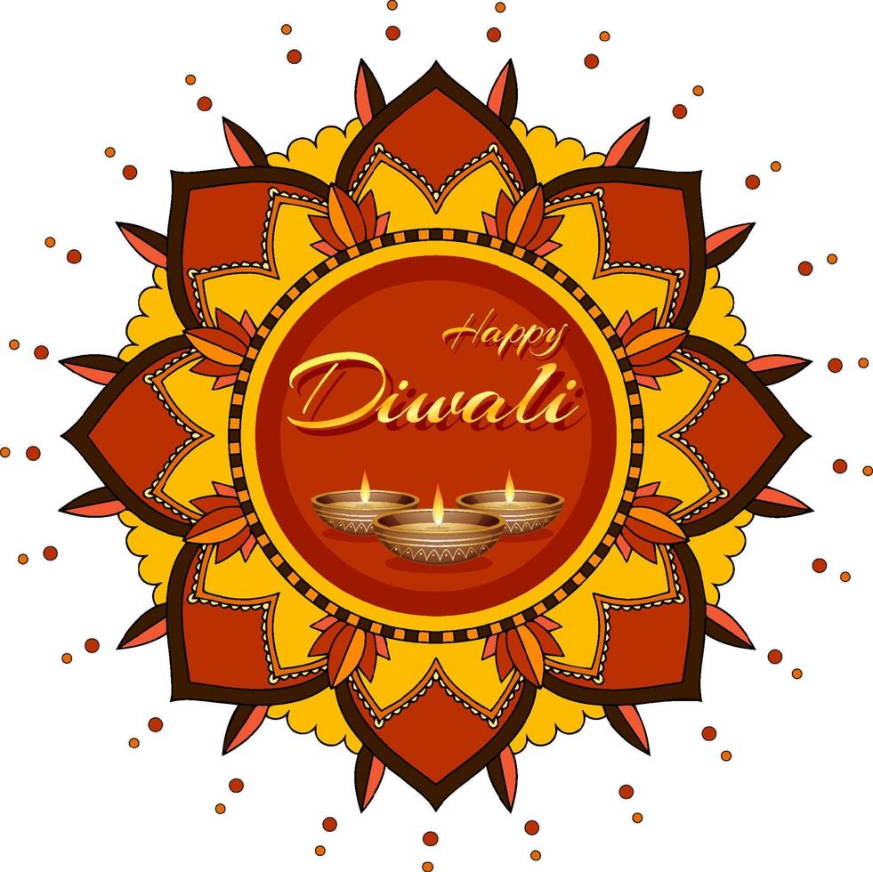 création de logo joyeux jour de diwali vecteur