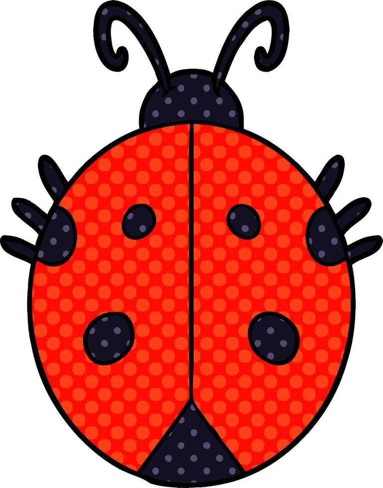 coccinelle de dessin animé vecteur