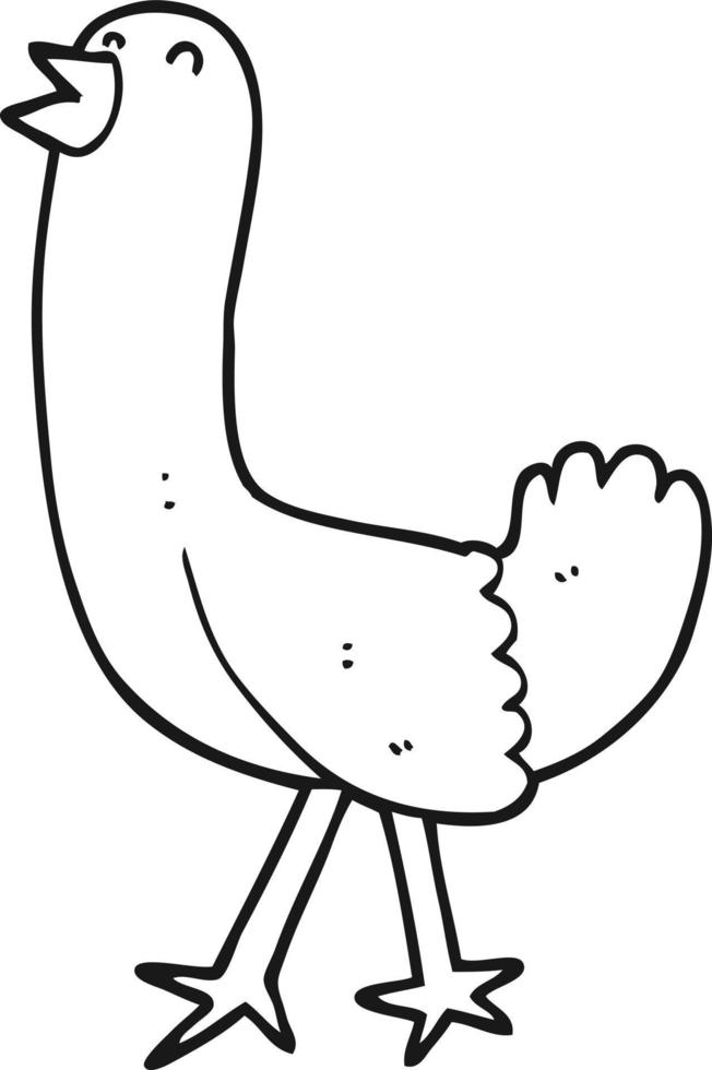 oiseau de dessin animé dessin au trait vecteur