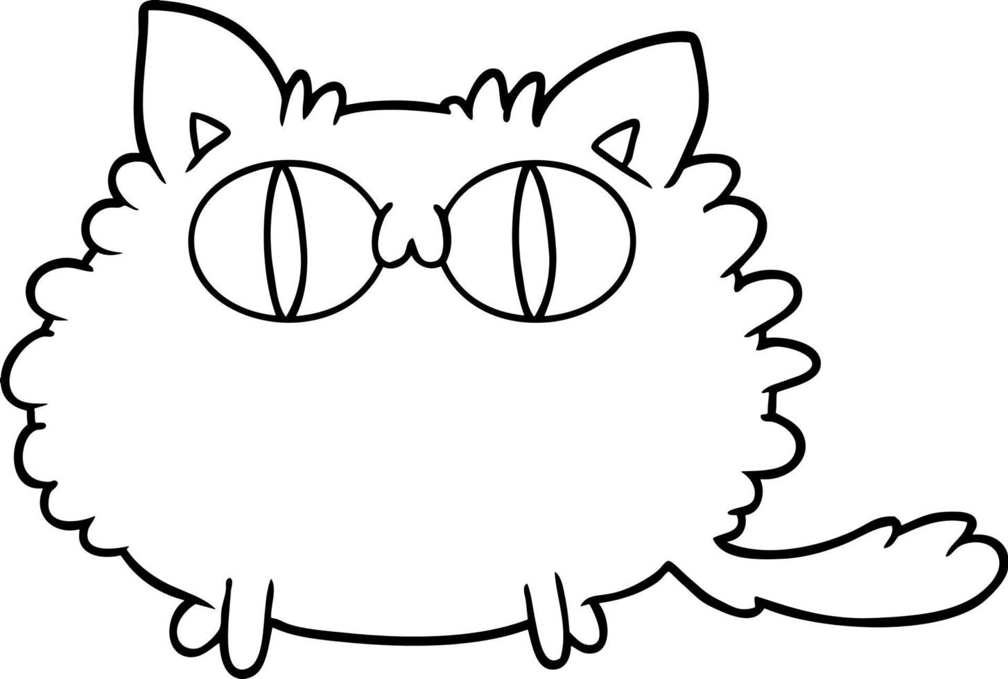 personnage de chat de dessin animé vecteur