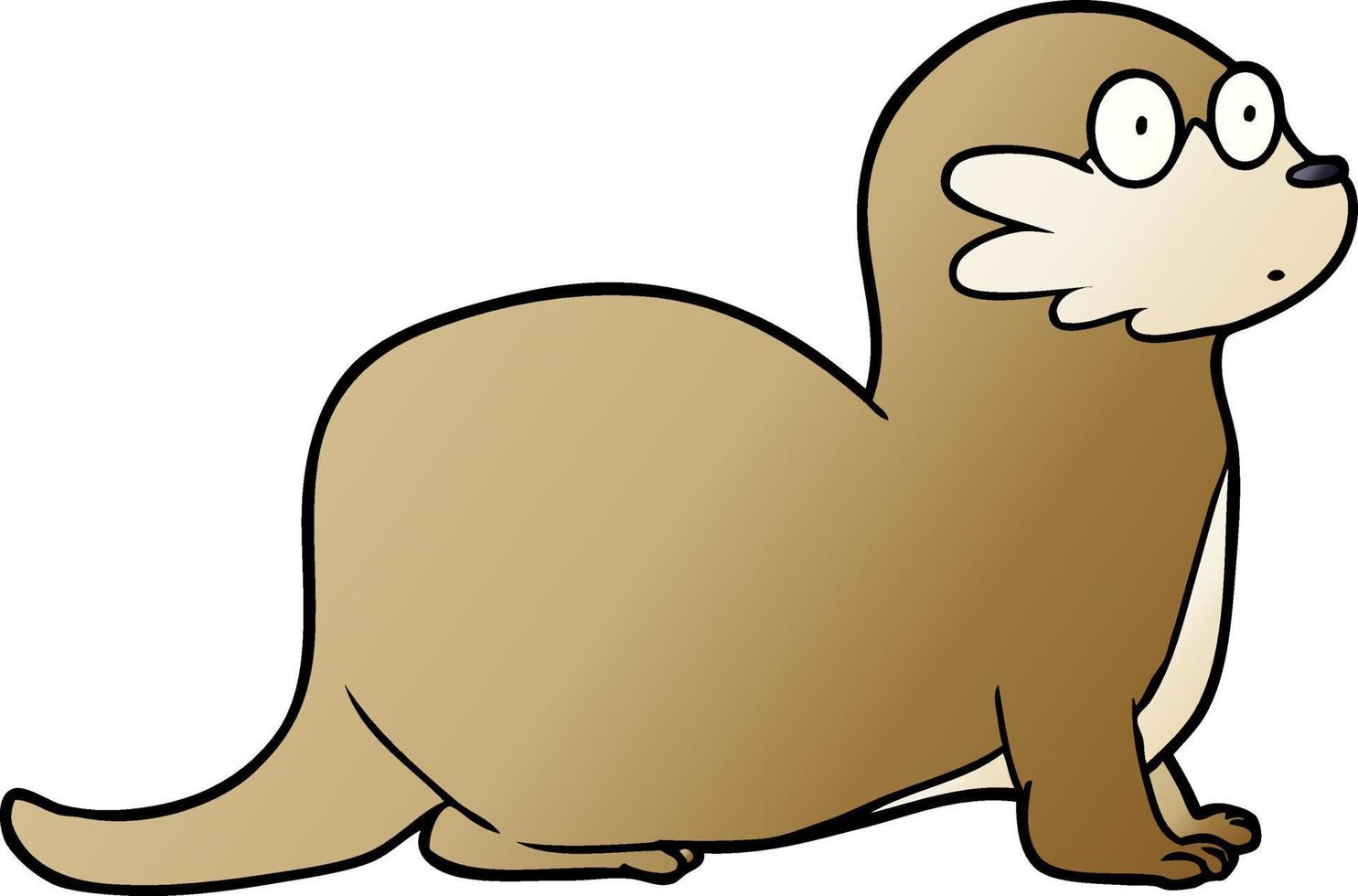 personnage de dessin animé loutre vecteur