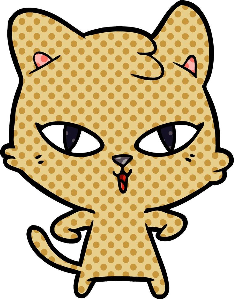 personnage de chat de dessin animé de vecteur