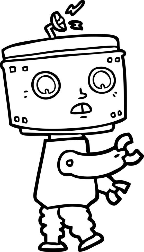 personnage de robot de dessin animé vecteur