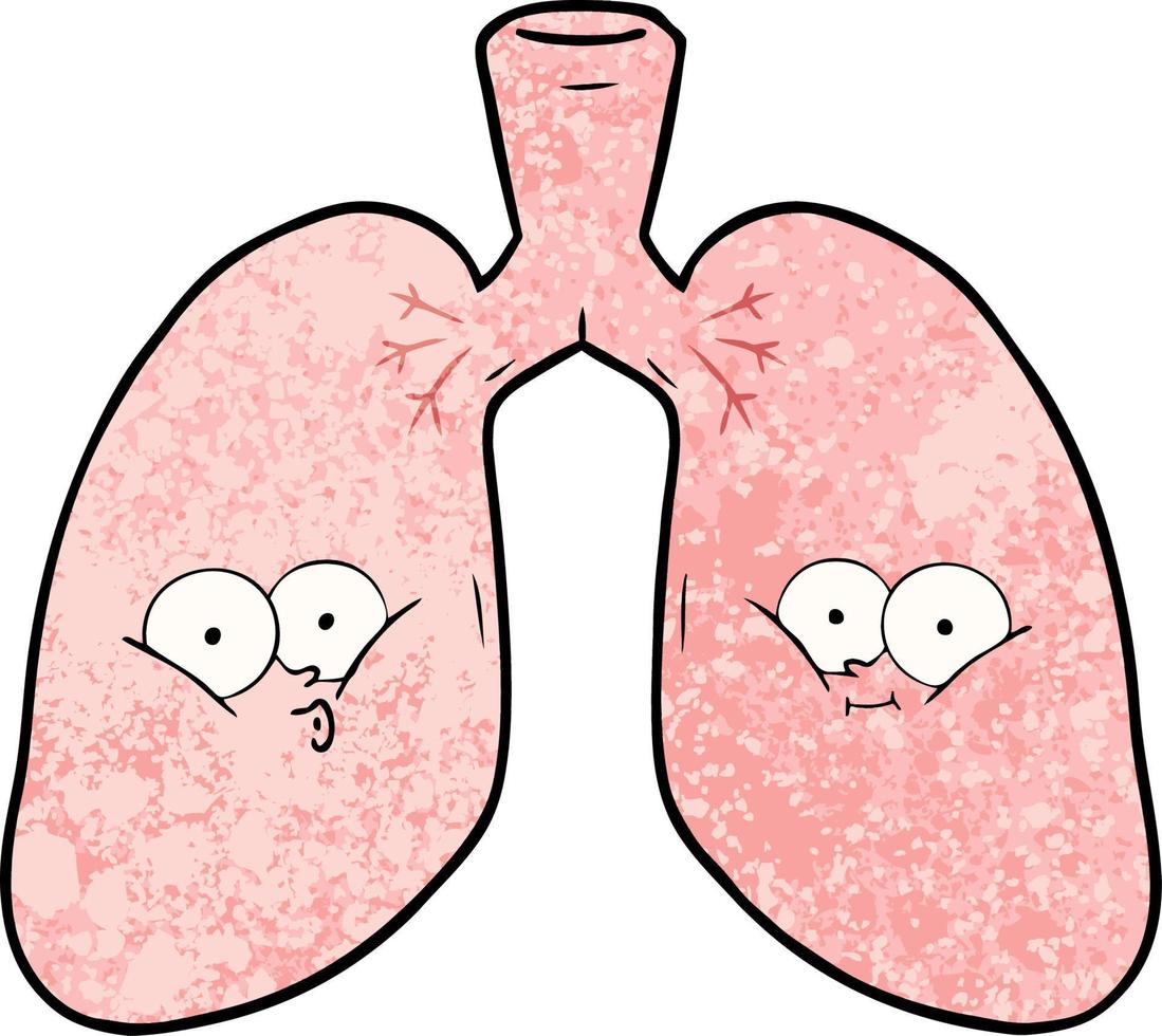 personnages de poumons de dessin animé vecteur