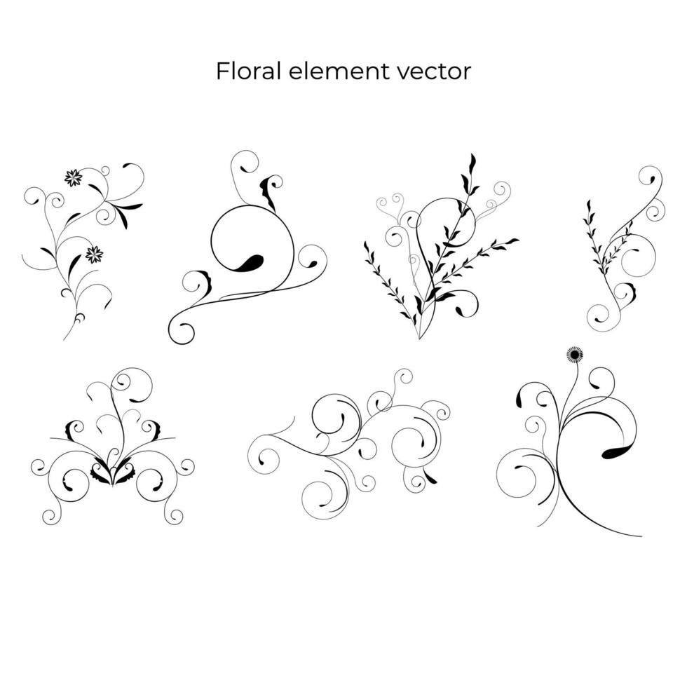 modèle d'ornement floral. vecteur de diviseur de texte. adapter le cadre, la bordure, le coin, la page. vecteur eps 10.