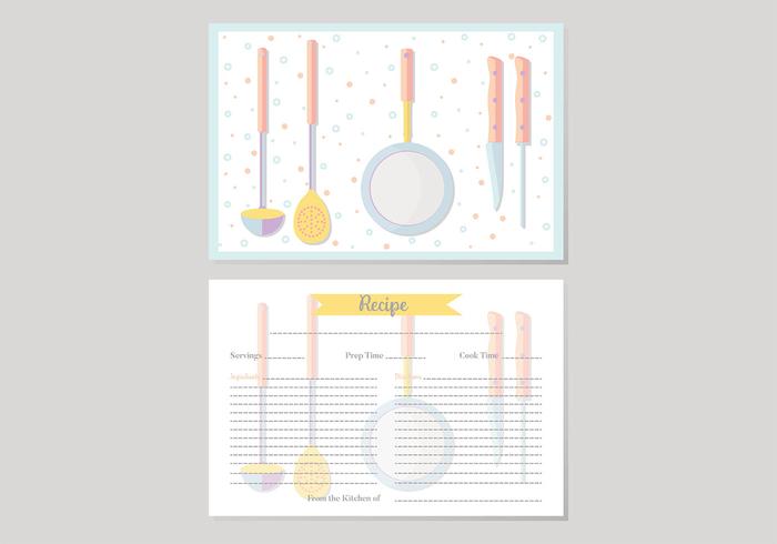 Vector de cartes de recettes