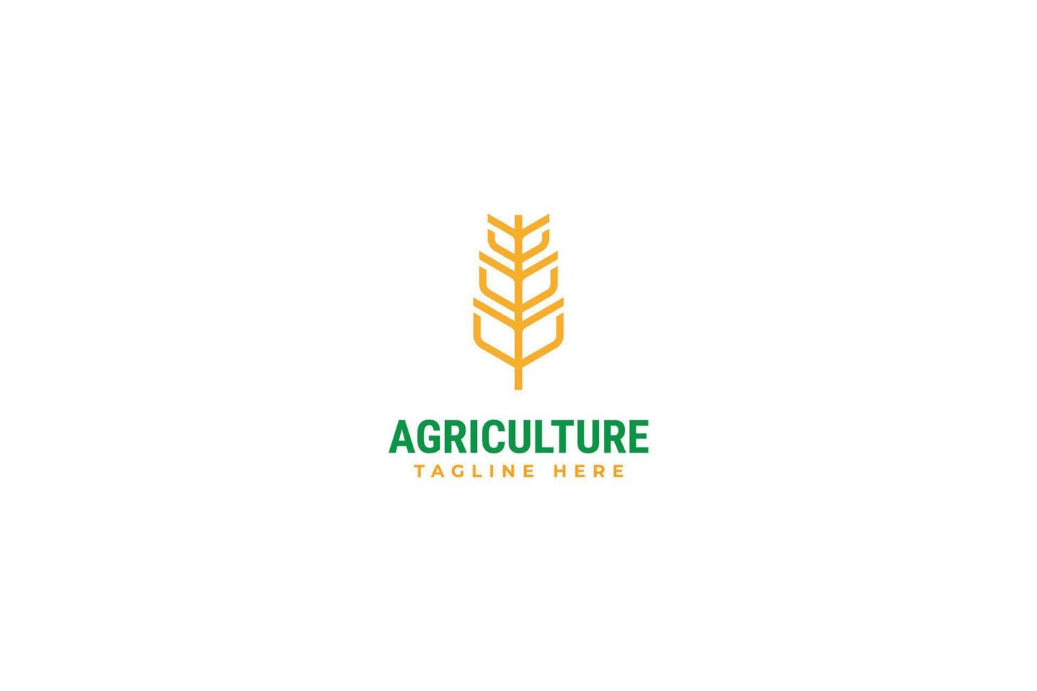 agriculture blé logo design illustration vectorielle vecteur