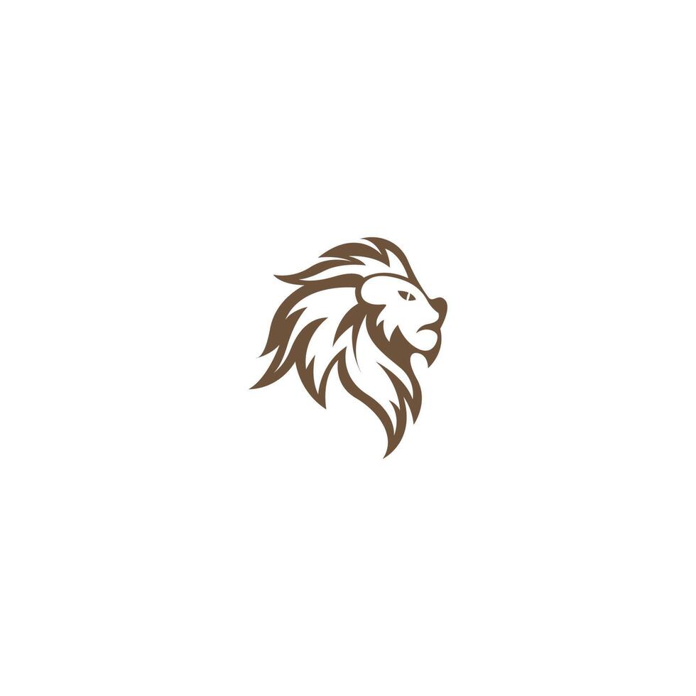illustration de conception de logo icône lion vecteur