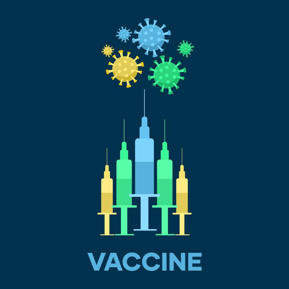 illustration du vaccin combattre les virus vecteur