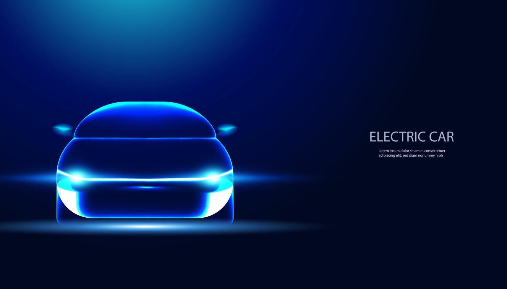 voitures électriques abstraites dans l'illustration, les voitures électriques sont alimentées par l'énergie électrique. énergie future vecteur