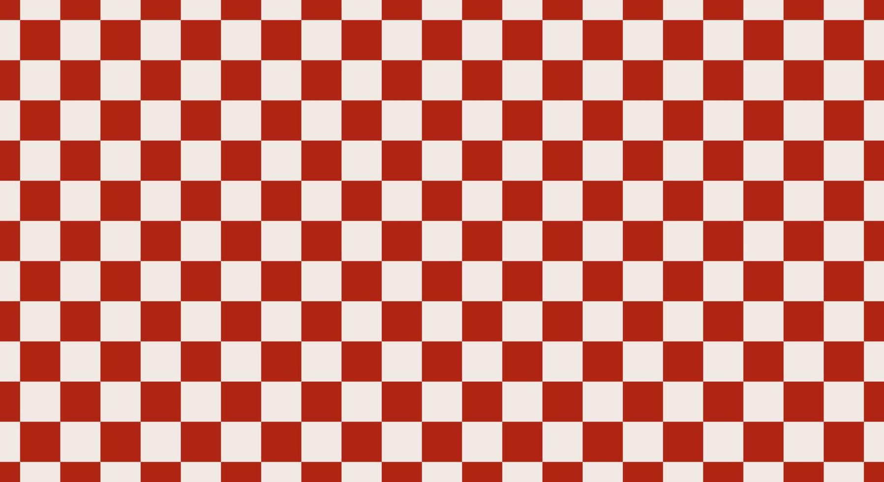 motif carré harmonieux répétitif comme un échiquier, couleurs contrastées. dans la culture japonaise, on l'appelle le motif ichimatsu. fond de rectangle géométrique. fond d'écran vectoriel simple, rouge et blanc.
