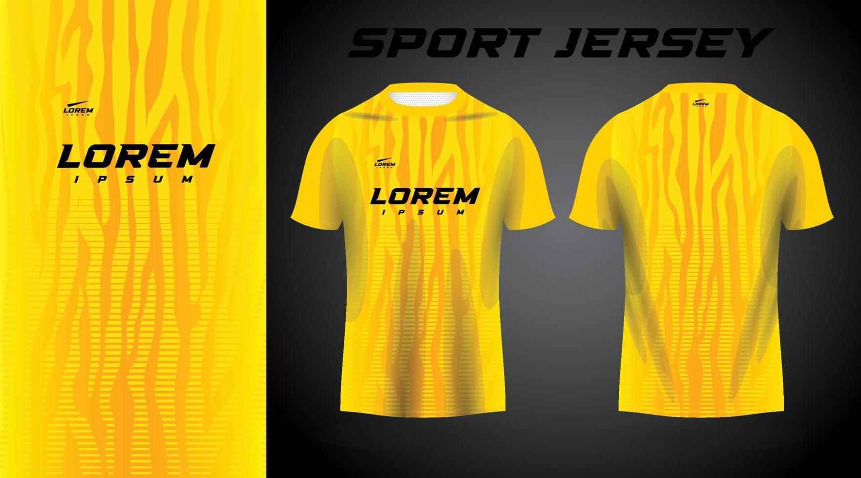 conception de maillot de sport chemise jaune vecteur