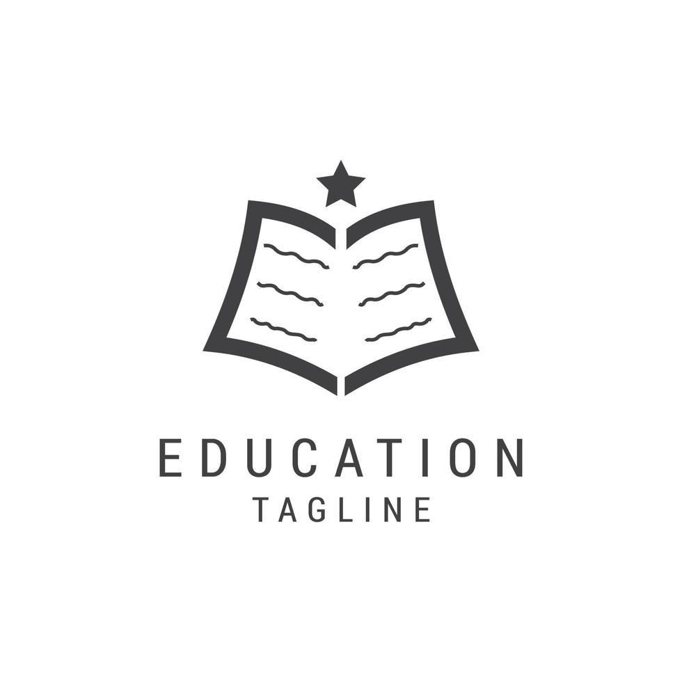 modèle de conception d'icône de logo d'éducation. luxe, vecteur. vecteur