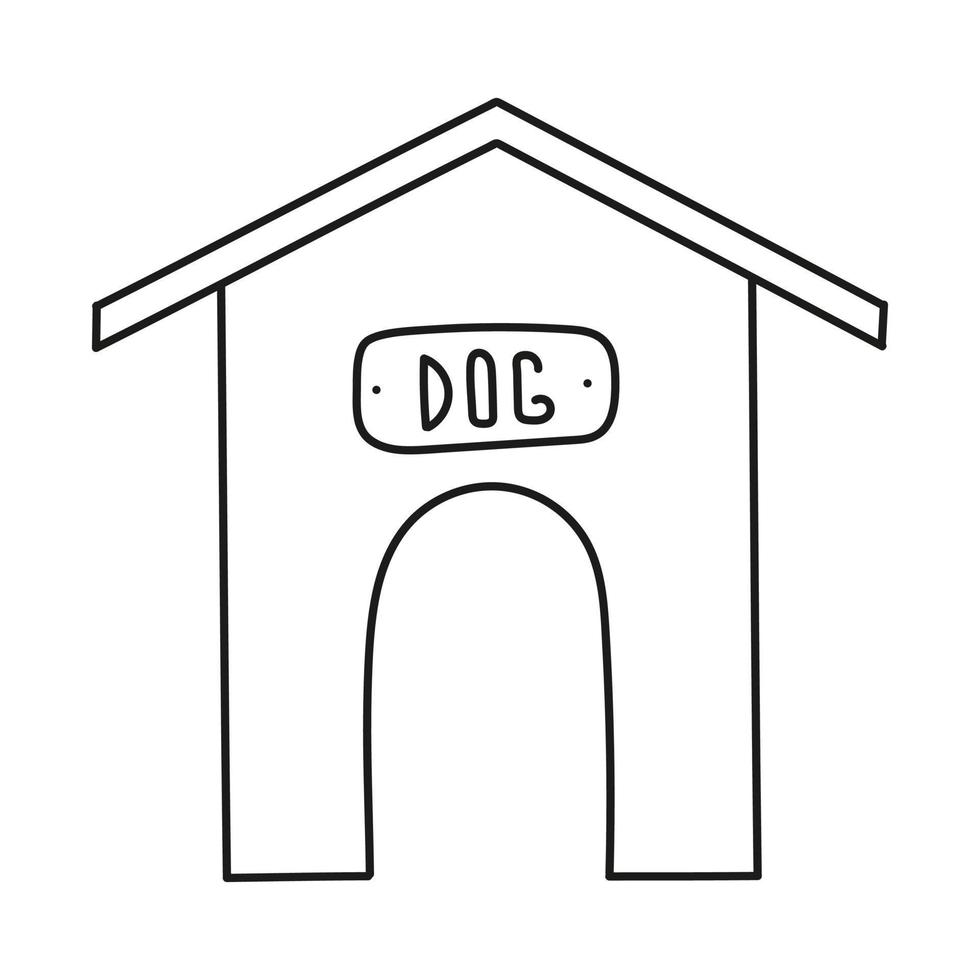 maison de chien illustration vectorielle dessinés à la main. vecteur