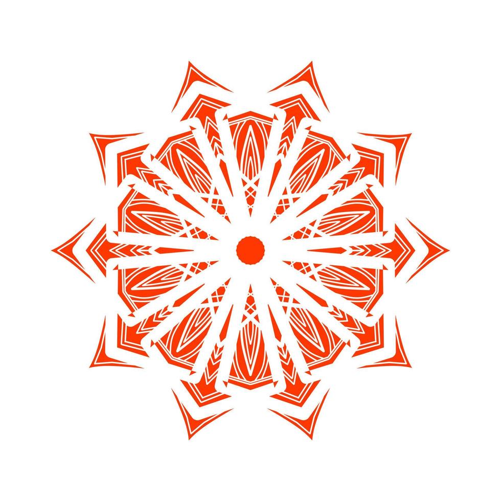 illustration vectorielle de modèle de mandala asiatique design plat. motif de fleurs de cercle oriental vecteur