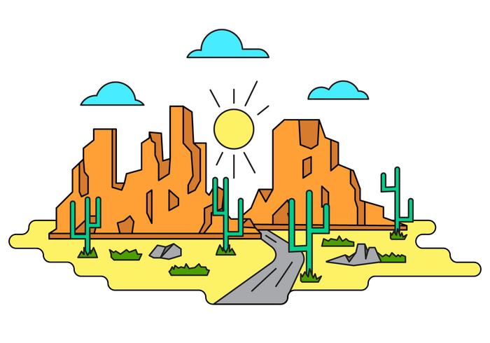 Grand Canyon Illustration Vectorisée vecteur