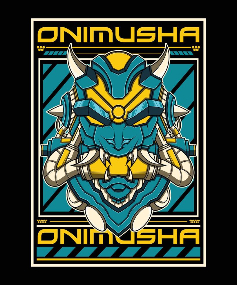 illustration vectorielle de robot onimusha vecteur