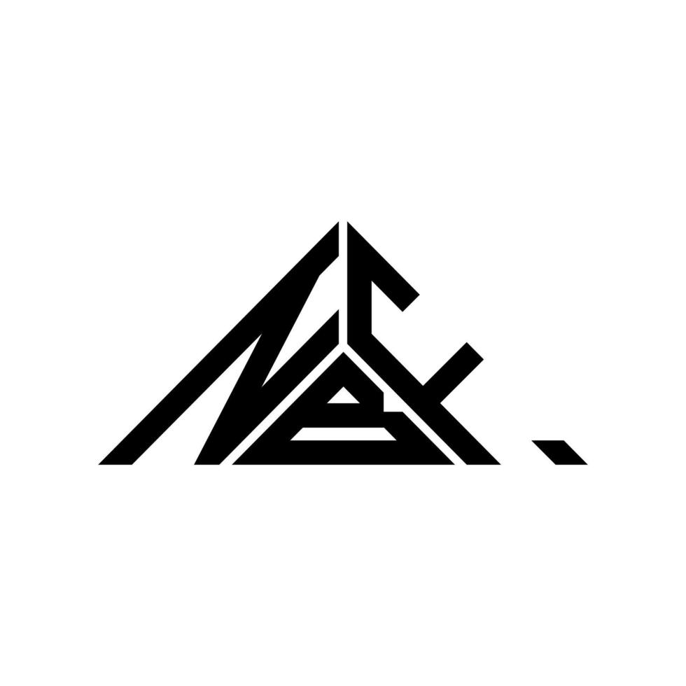 conception créative du logo de lettre nbf avec graphique vectoriel, logo nbf simple et moderne en forme de triangle. vecteur