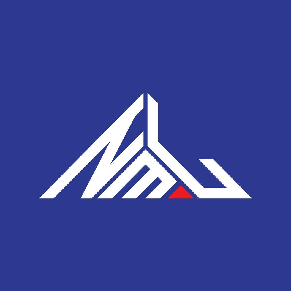 conception créative du logo de la lettre nml avec graphique vectoriel, logo simple et moderne de la nml en forme de triangle. vecteur