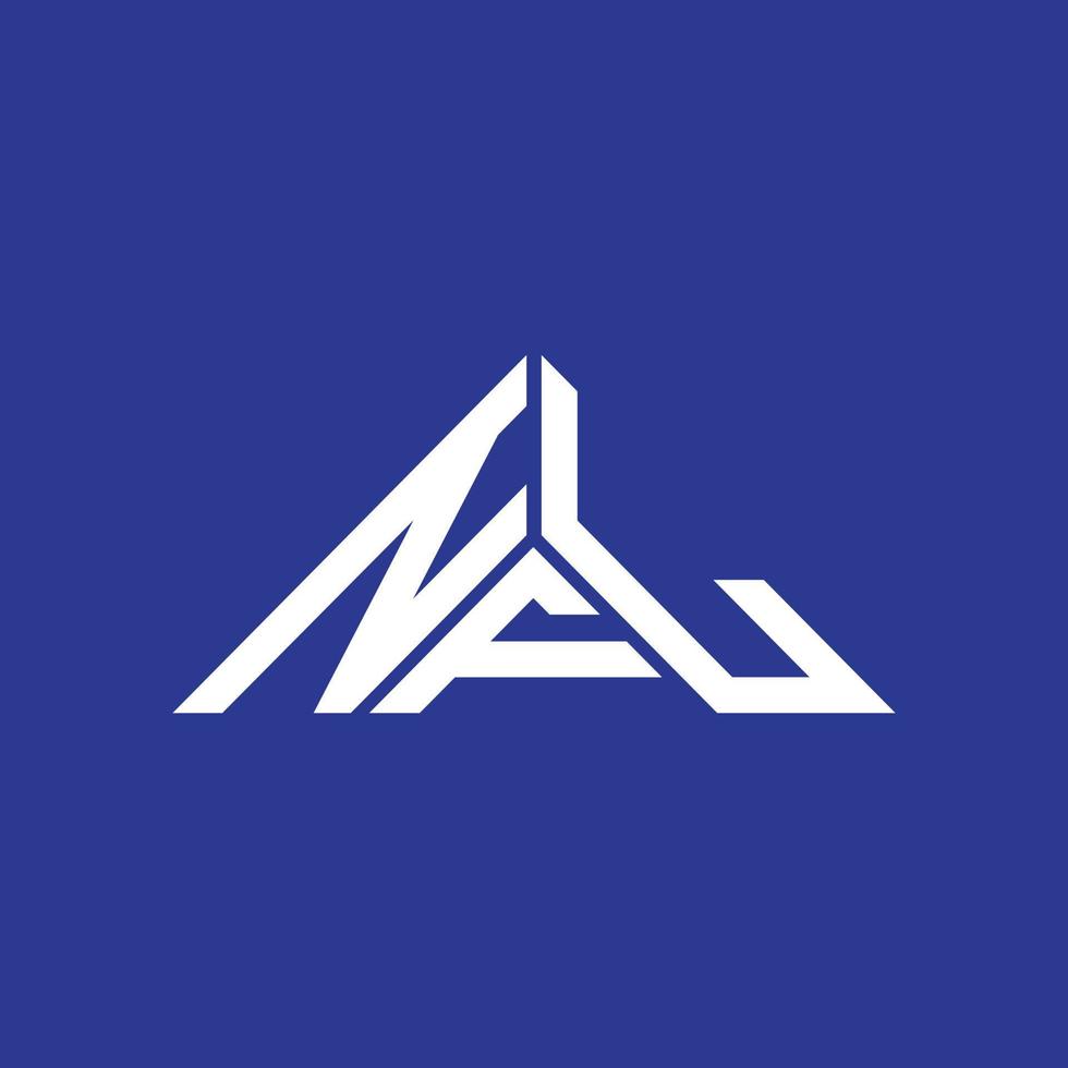 conception créative du logo de la lettre nfl avec graphique vectoriel, logo simple et moderne de la nfl en forme de triangle. vecteur