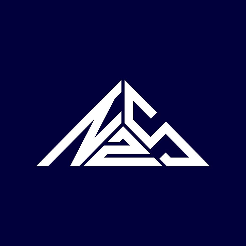 conception créative du logo de lettre nzs avec graphique vectoriel, logo nzs simple et moderne en forme de triangle. vecteur