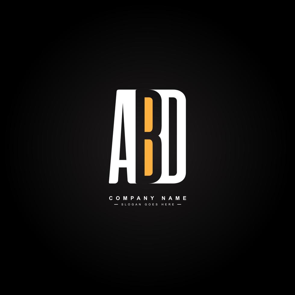 modèle de logo vectoriel pour initiales abd - logo de lettres alphabétiques simples