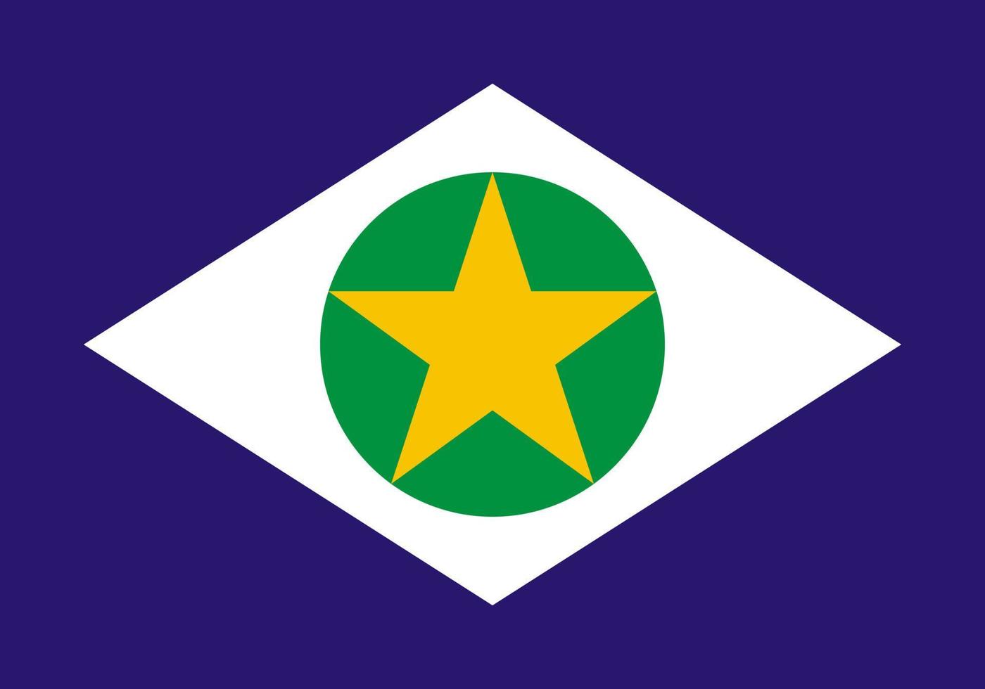 drapeau du mato grosso, état du brésil. illustration vectorielle. vecteur