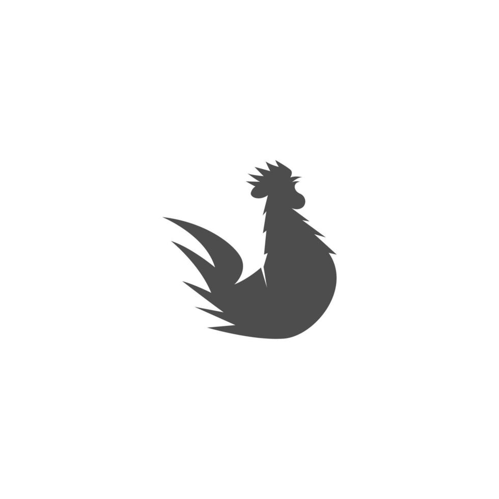 création d'icône logo coq vecteur