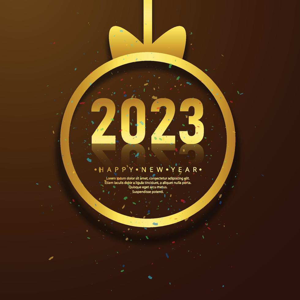 célébration 2023 nouvel an fond de carte de vacances vecteur