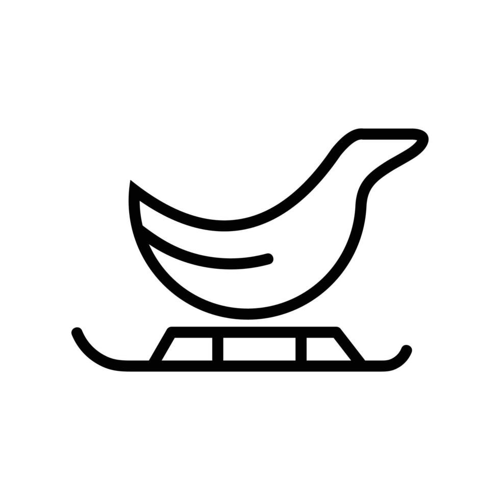 traîneau du père noël avec des cadeaux - icône de noël - isolé sur fond blanc. illustration vectorielle. vecteur