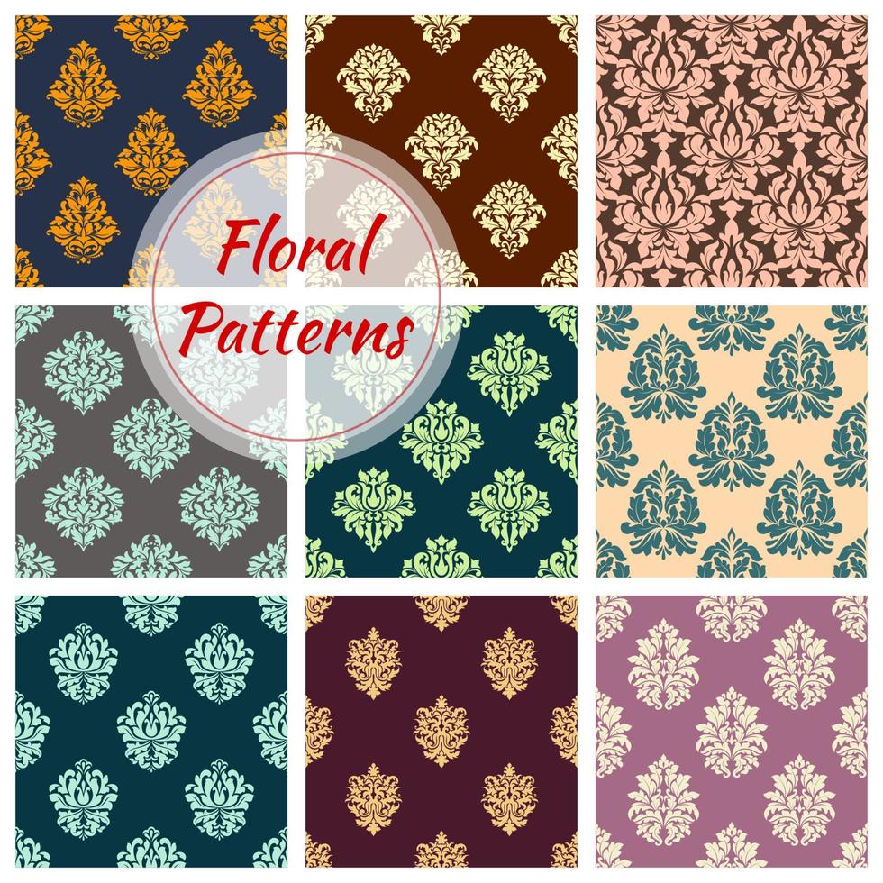 motifs floraux sans couture d'ornement de fleur de vecteur