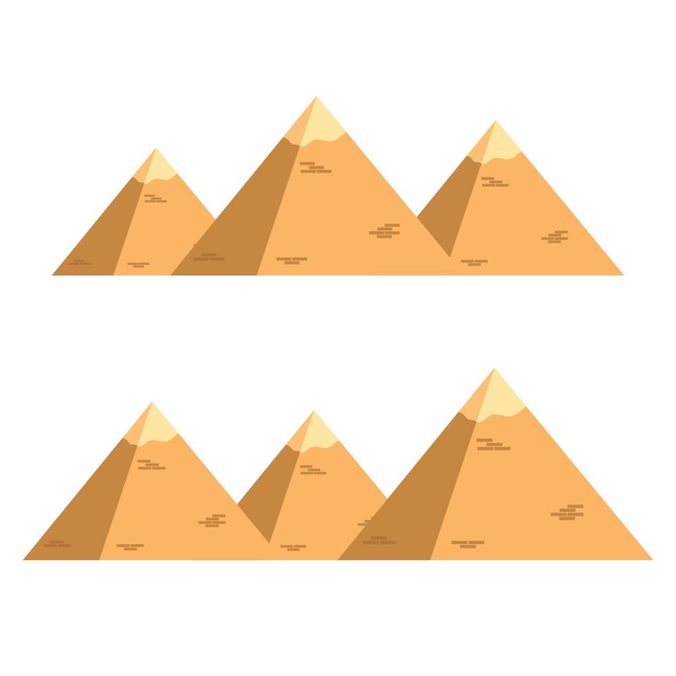 pyramides égyptiennes isolées vecteur