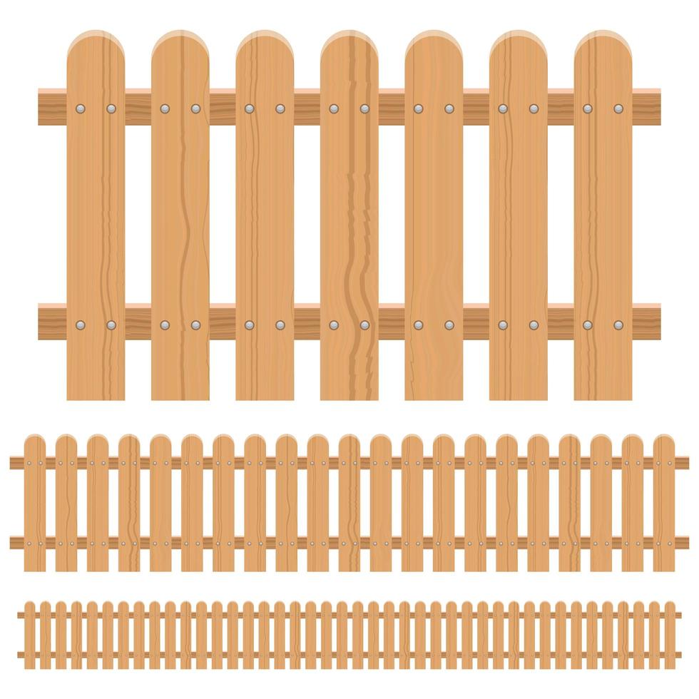 clôture en bois isolée vecteur