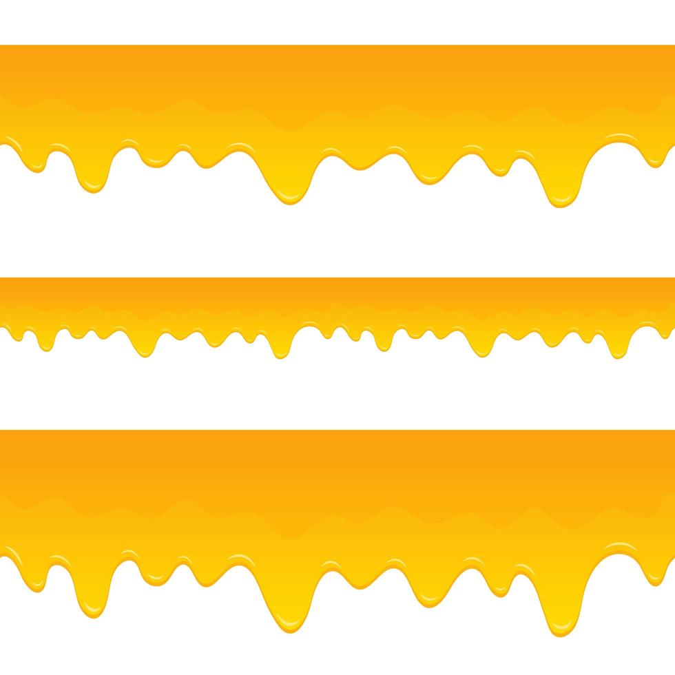 miel dégoulinant isolé vecteur