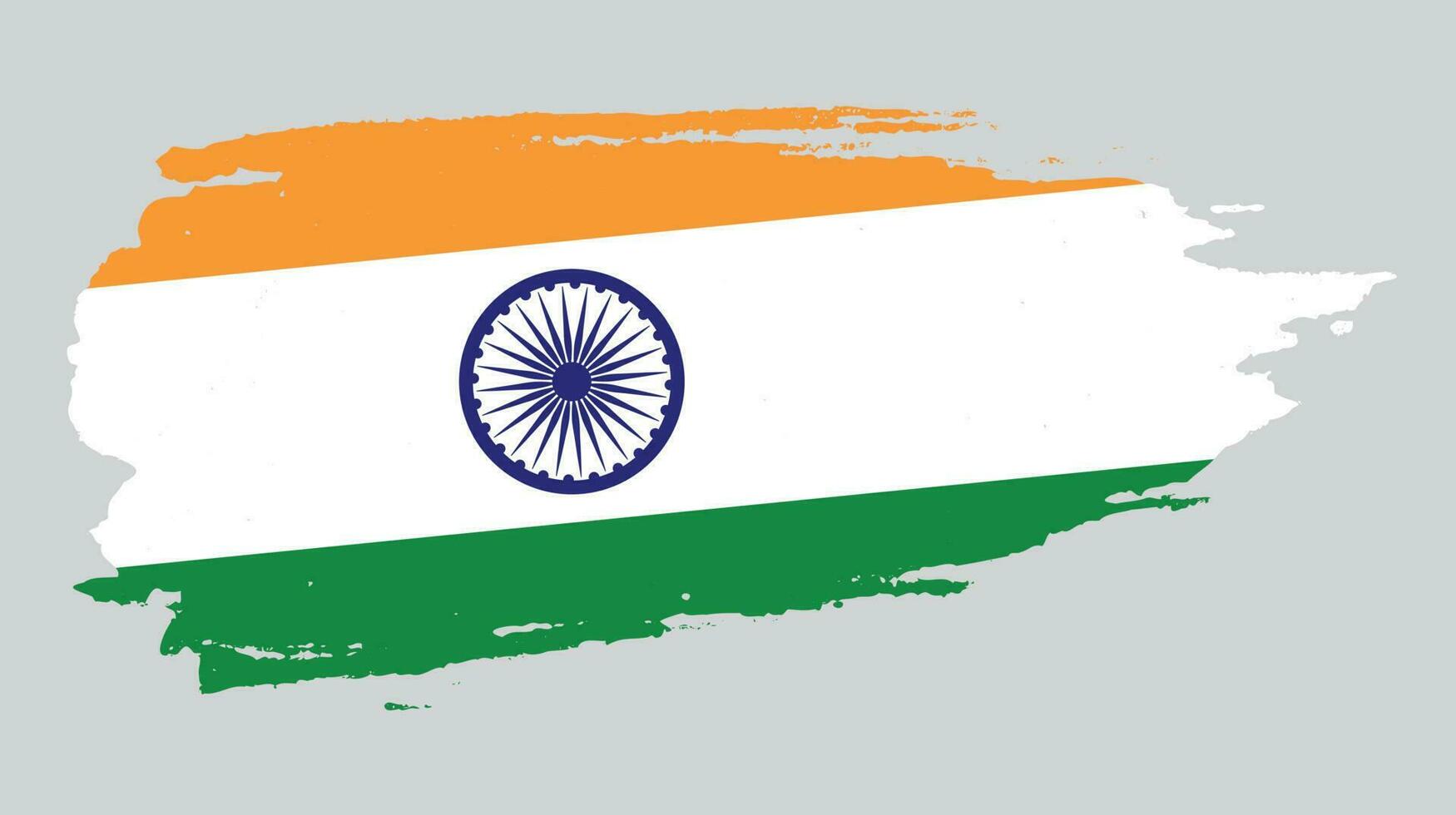 vecteur de drapeau de texture grunge délavé indien