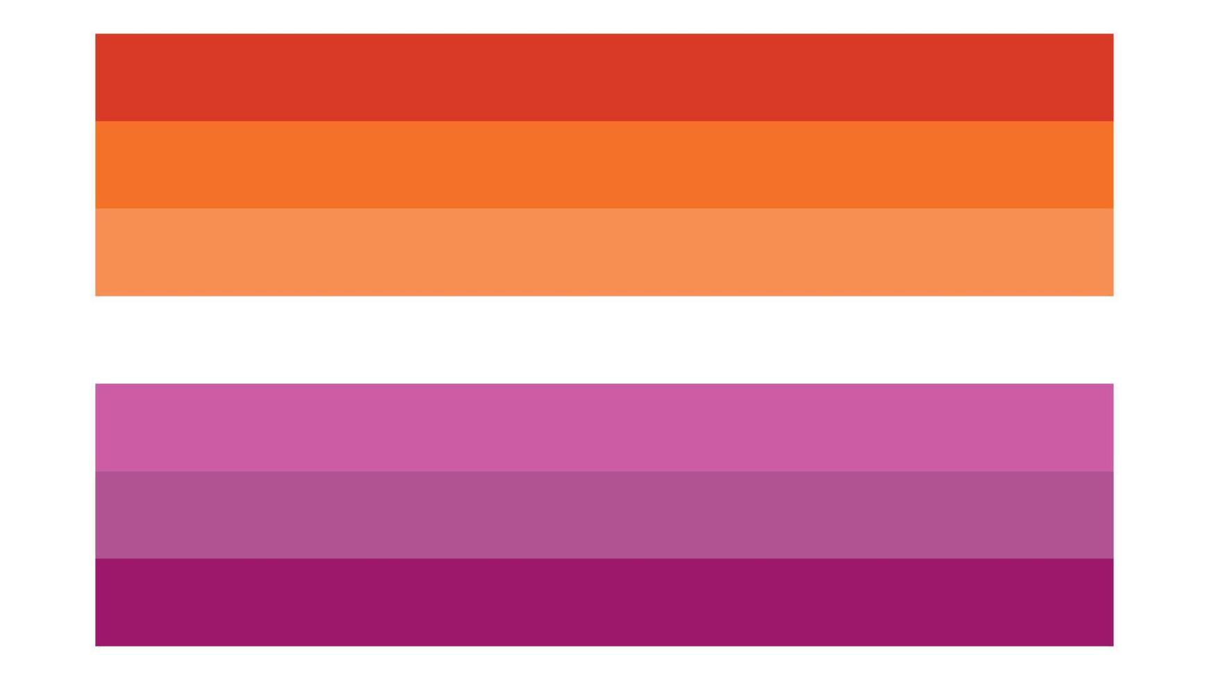 illustration de drapeau lesbien. icône de drapeau de fierté lesbienne vecteur