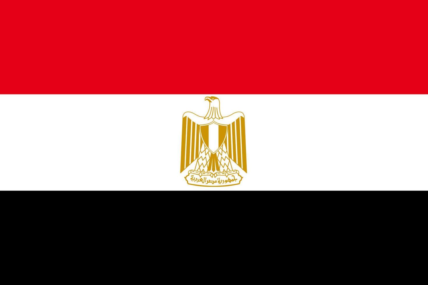 drapeau de l'egypte. symbole du jour de l'indépendance, jeu de sport souvenir, langue des boutons, icône. vecteur