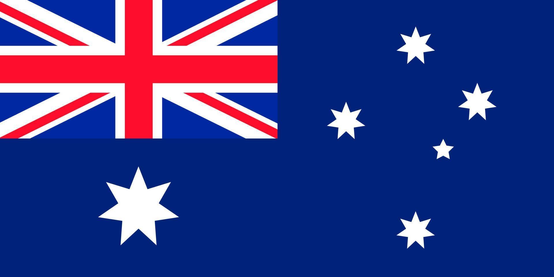 drapeau de l'australie. symbole du jour de l'indépendance, match de football souvenir, langue des boutons, icône. vecteur