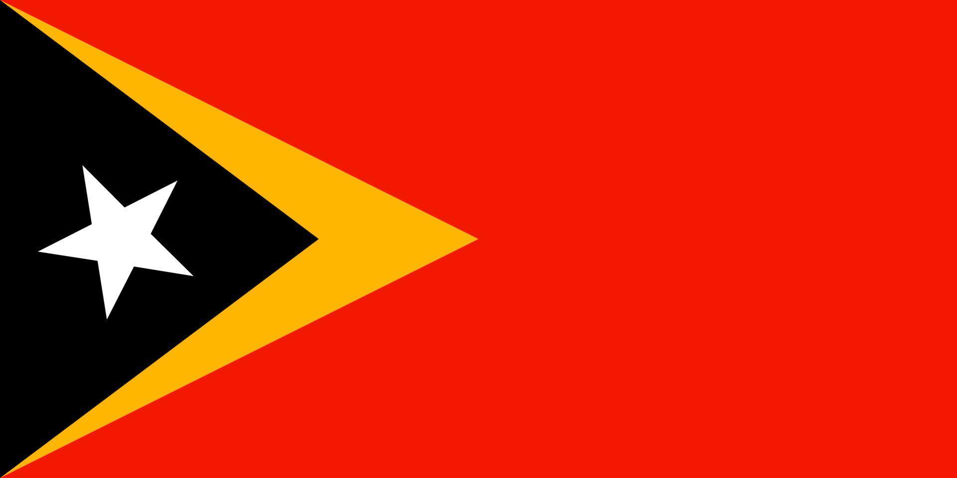 drapeau du Timor oriental. symbole du jour de l'indépendance, jeu de sport souvenir, langue des boutons, icône. vecteur