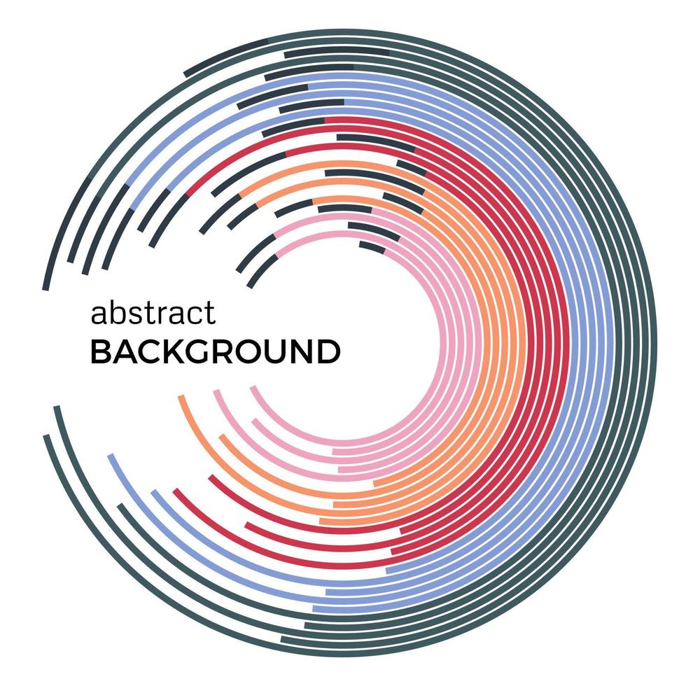 illustration vectorielle abstraite représentant des cercles colorés sur fond blanc. arrière-plan infographique avec place pour votre texte. vecteur