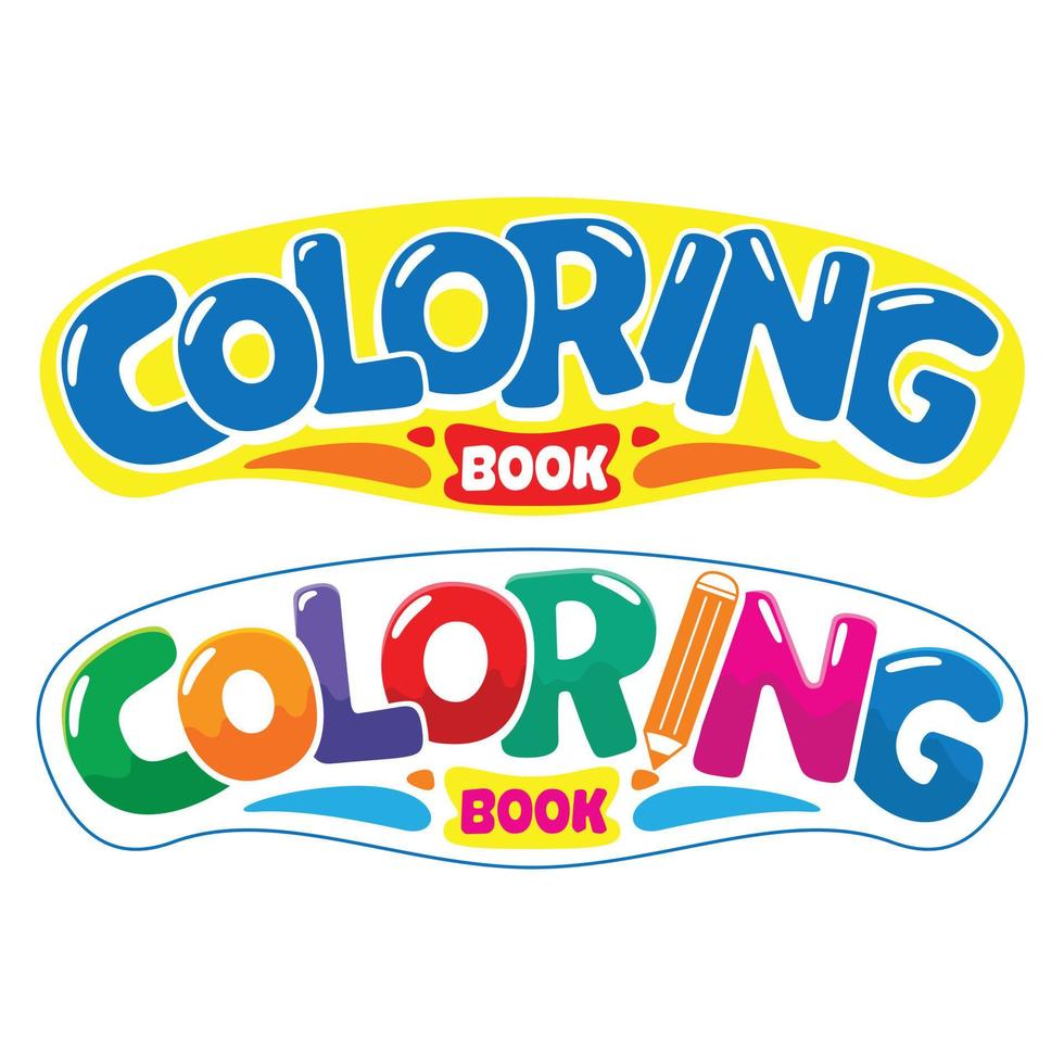 modèle de logo de livre de coloriage pour livre pour enfants vecteur