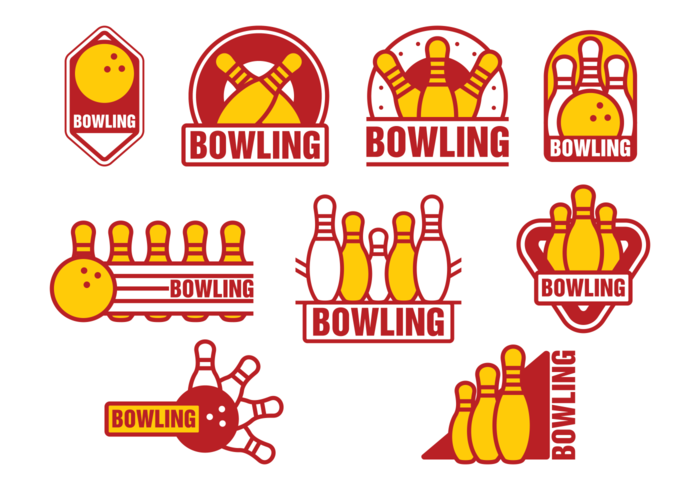 Badges de bowling vecteur