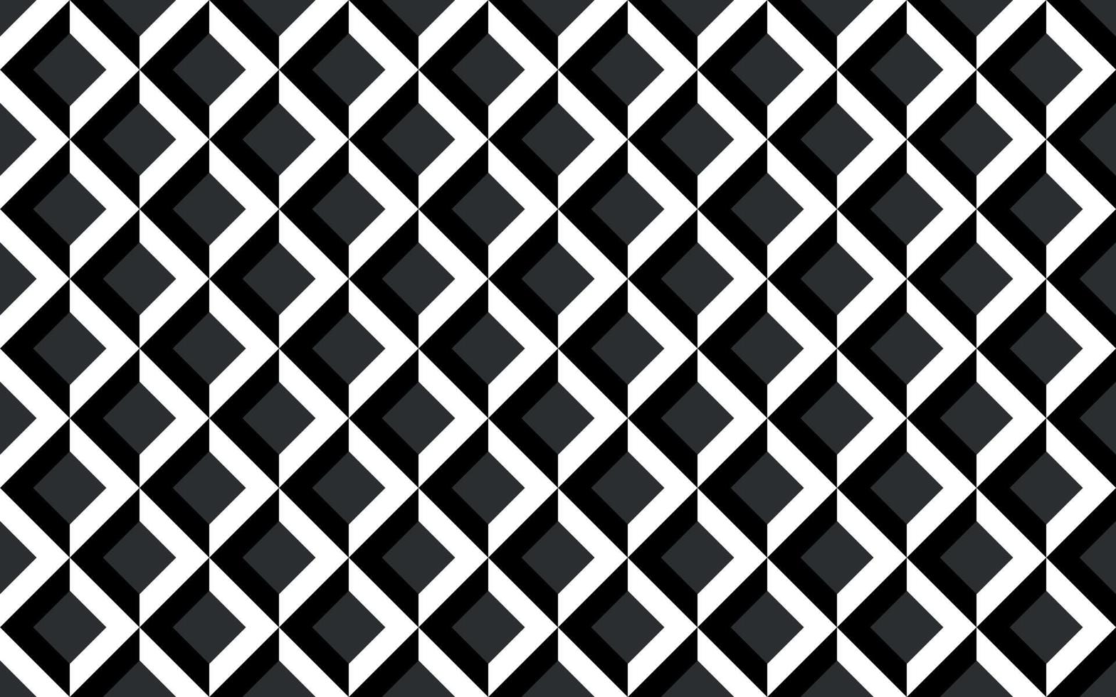 motif géométrique vectorielle continue noir et blanc. motif répétitif monochrome. fond abstrait avec des carrés tournés de 45 degrés. vecteur