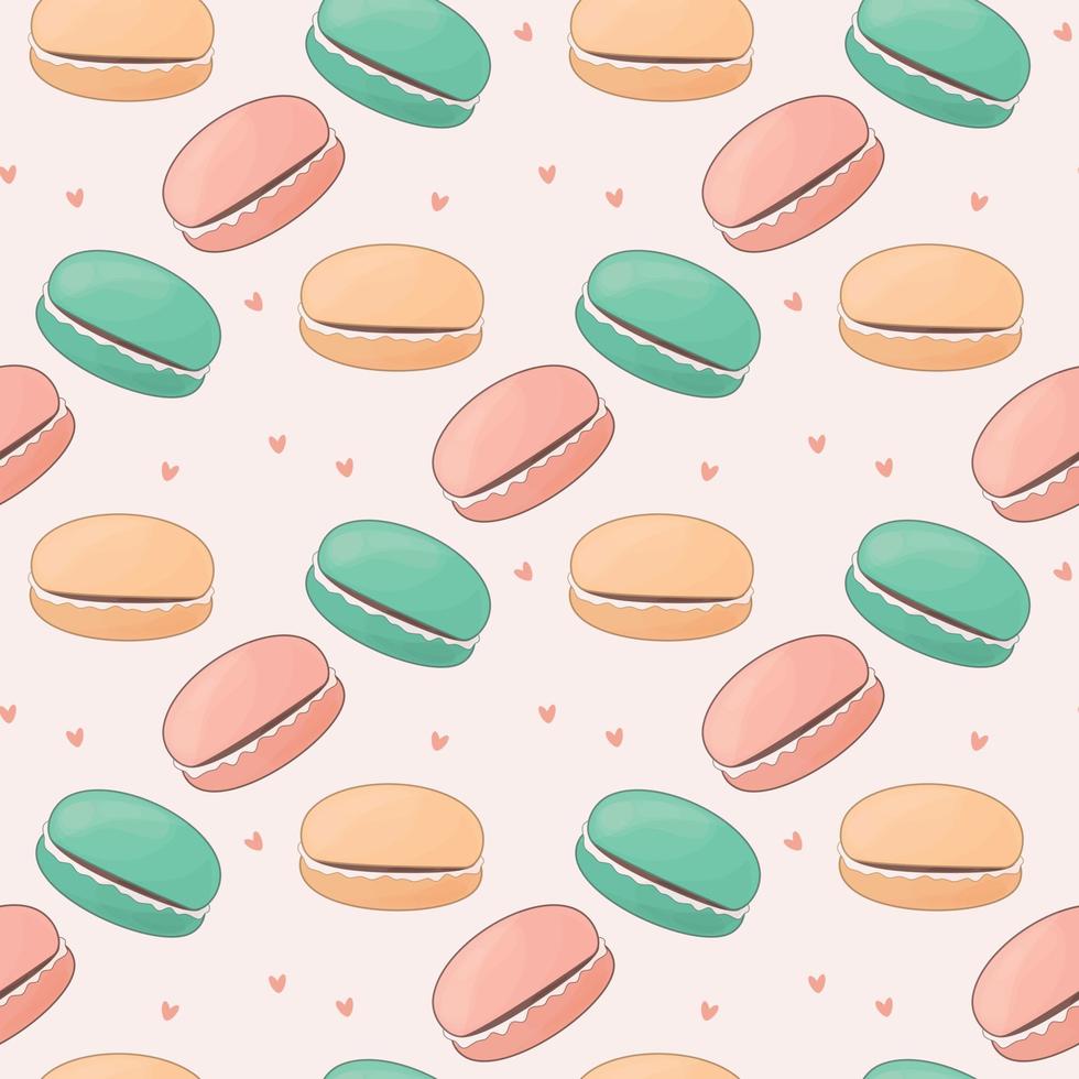 modèle avec des macarons colorés vecteur