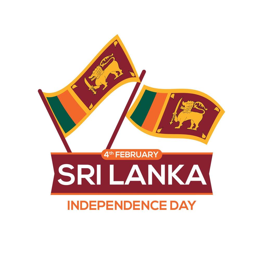 fête nationale sri lanka dans un style design plat vecteur