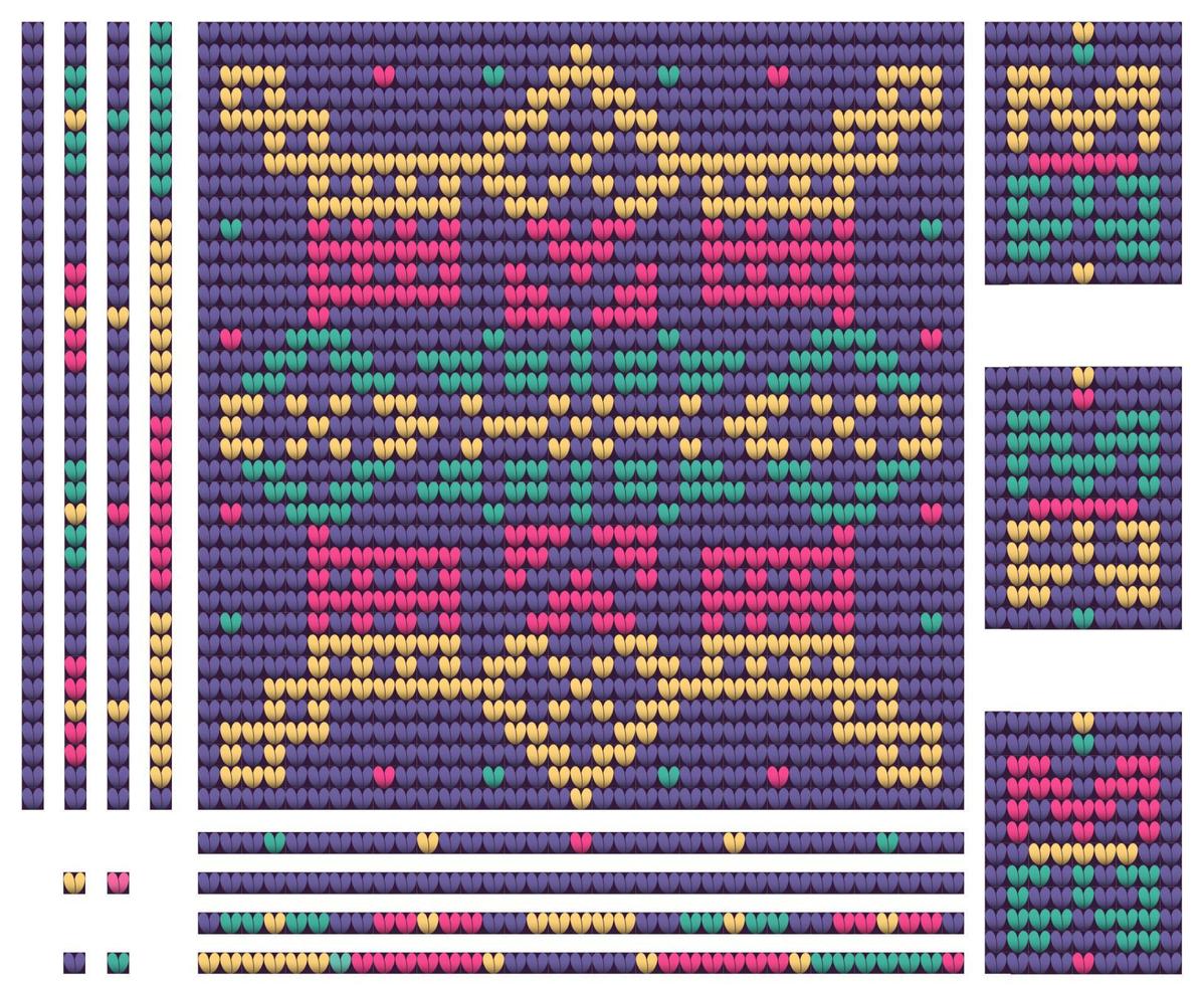 modèle de tricot de noël hiver avec étoile nordique vecteur