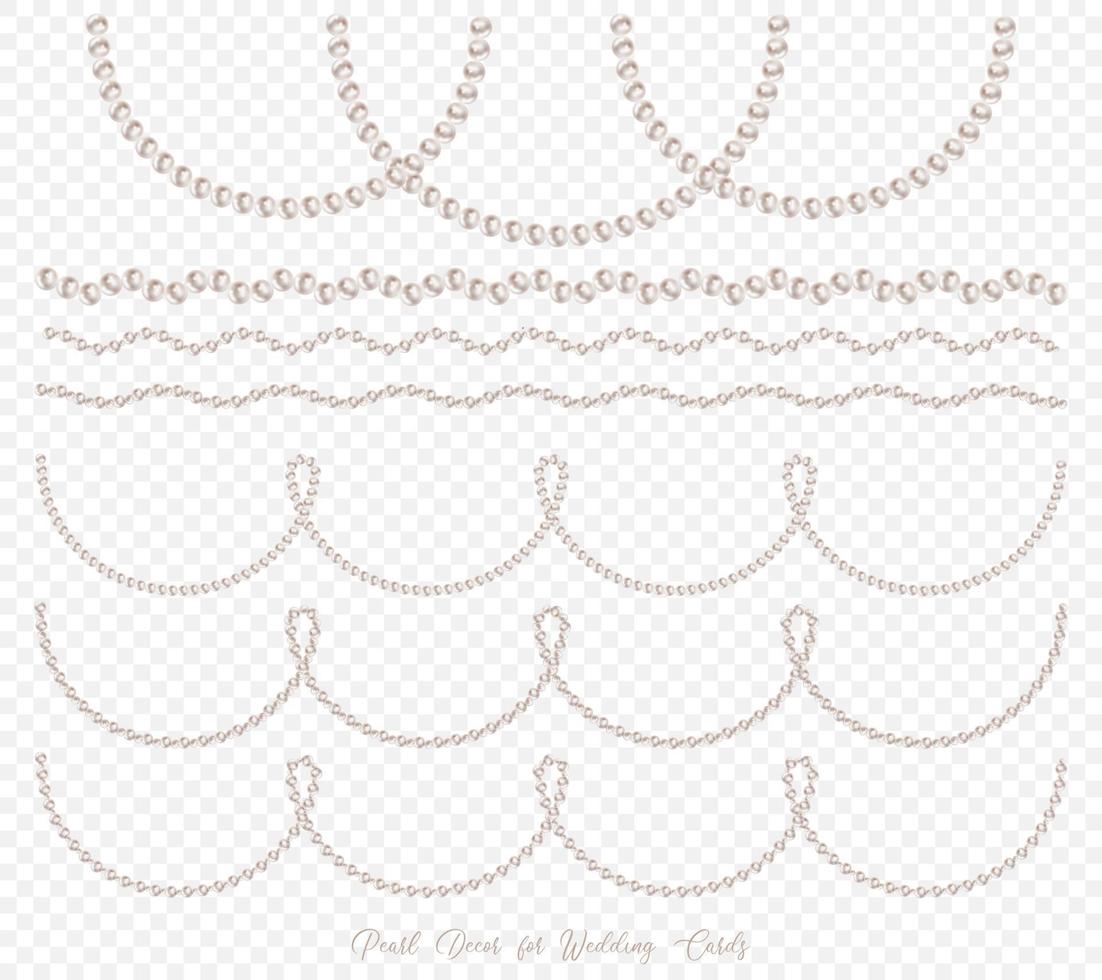 bordures de perles pour la décoration de gala vecteur