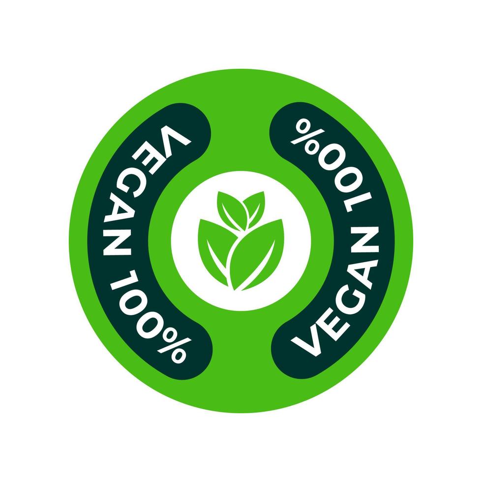 autocollant d'étiquette de produit alimentaire végétalien ou biologique pour l'étiquetage alimentaire ou cosmétique vecteur
